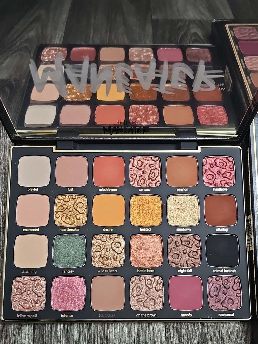 tarte Maneater Palette — Pink, Gold, Peach & Green Shades